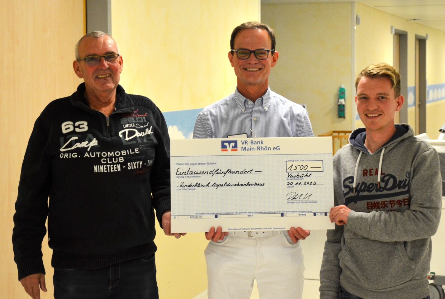 Eine gute Tat – Firma Pfister aus Vasbühl spendet dem Leopoldina-Krankenhaus
