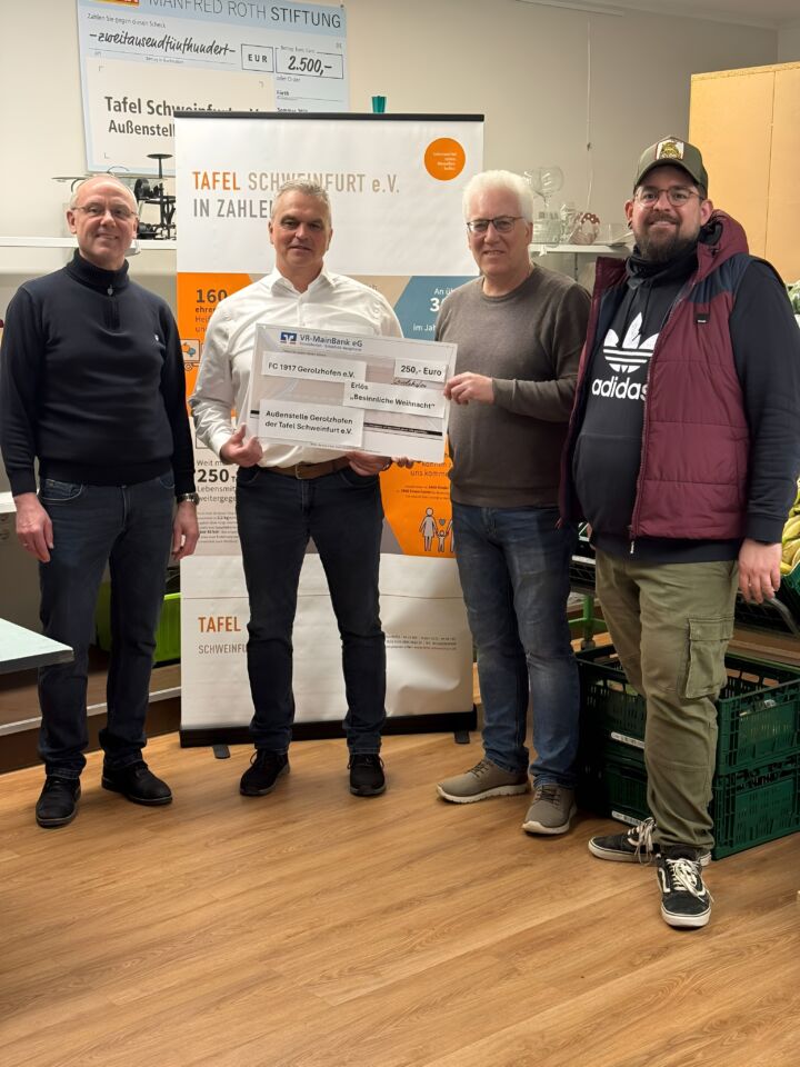 Erlös der Besinnlichen Weihnacht für die Tafel in Gerolzhofen